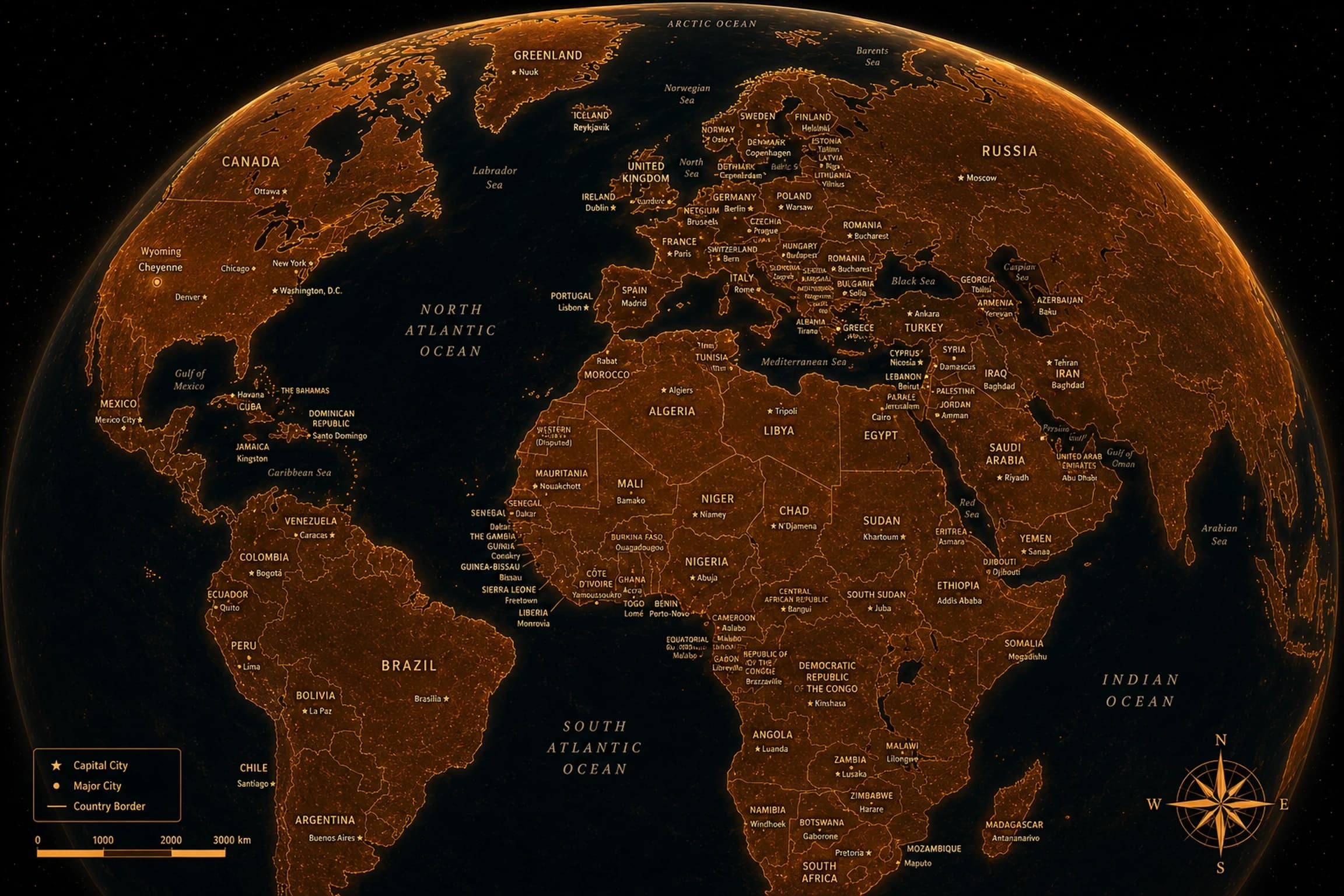 Continuous coverage from the United States to Egypt